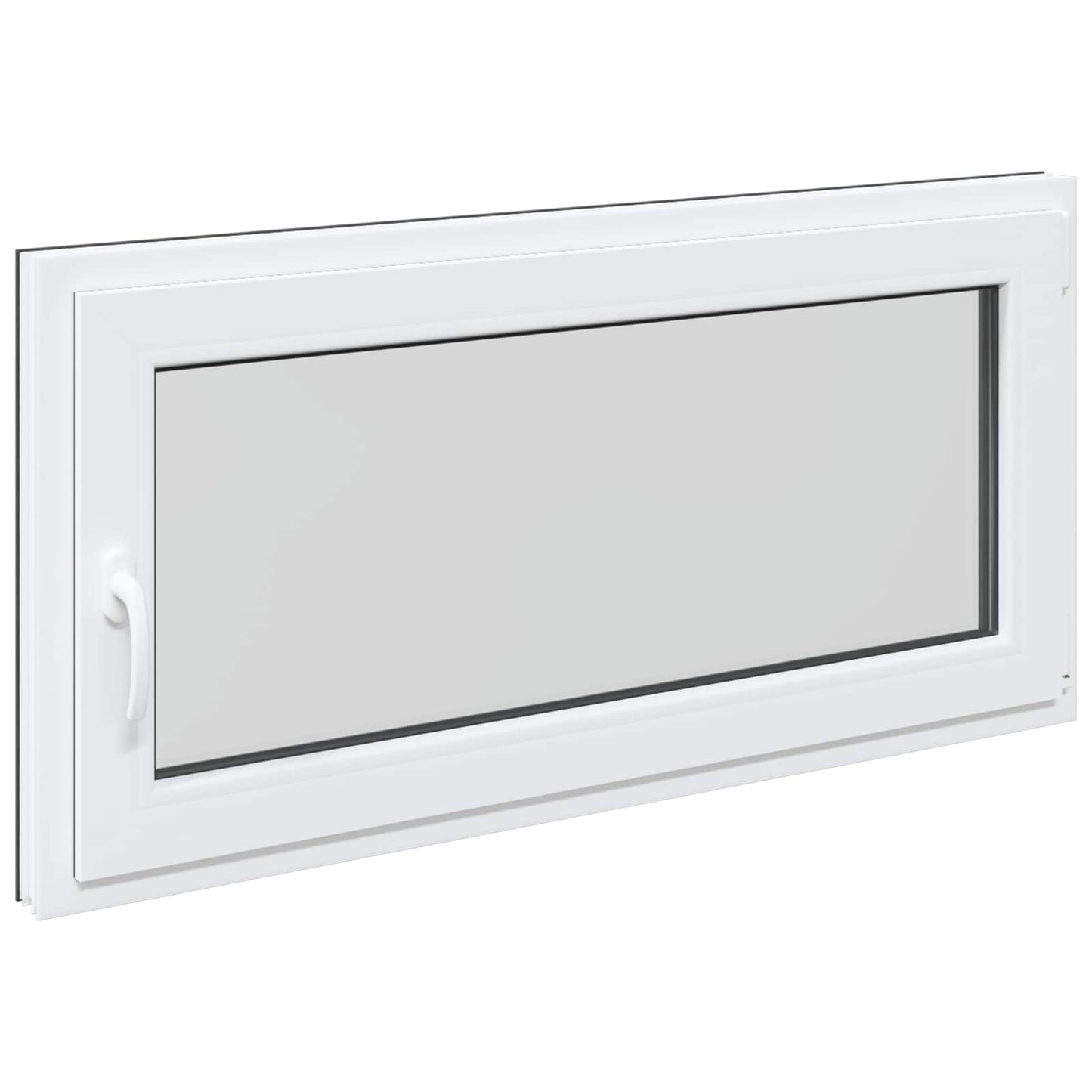 vidaXL Παράθυρο Κάτω Στρώματος RISOR 120 x 60 cm PVC και Γυαλί Ανθρακί