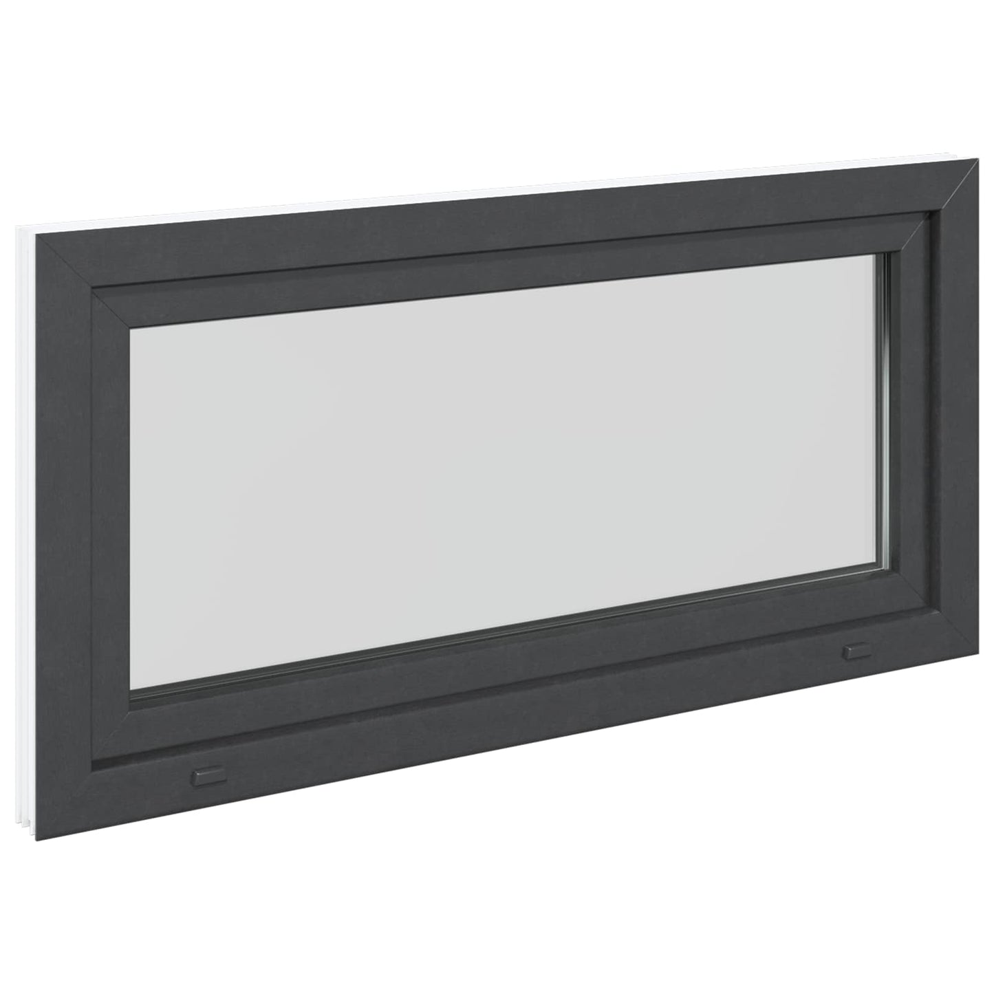 Παράθυρο Κάτω Στρώματος RISOR Ανθρακί 120 x 60 cm PVC και Γυαλί