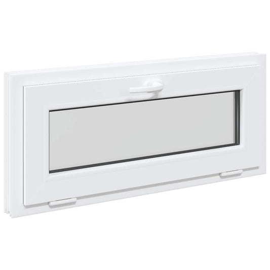vidaXL Παράθυρο Κάτω Στρώματος RISOR 90 x 40 cm PVC και Γυαλί Ανθρακί