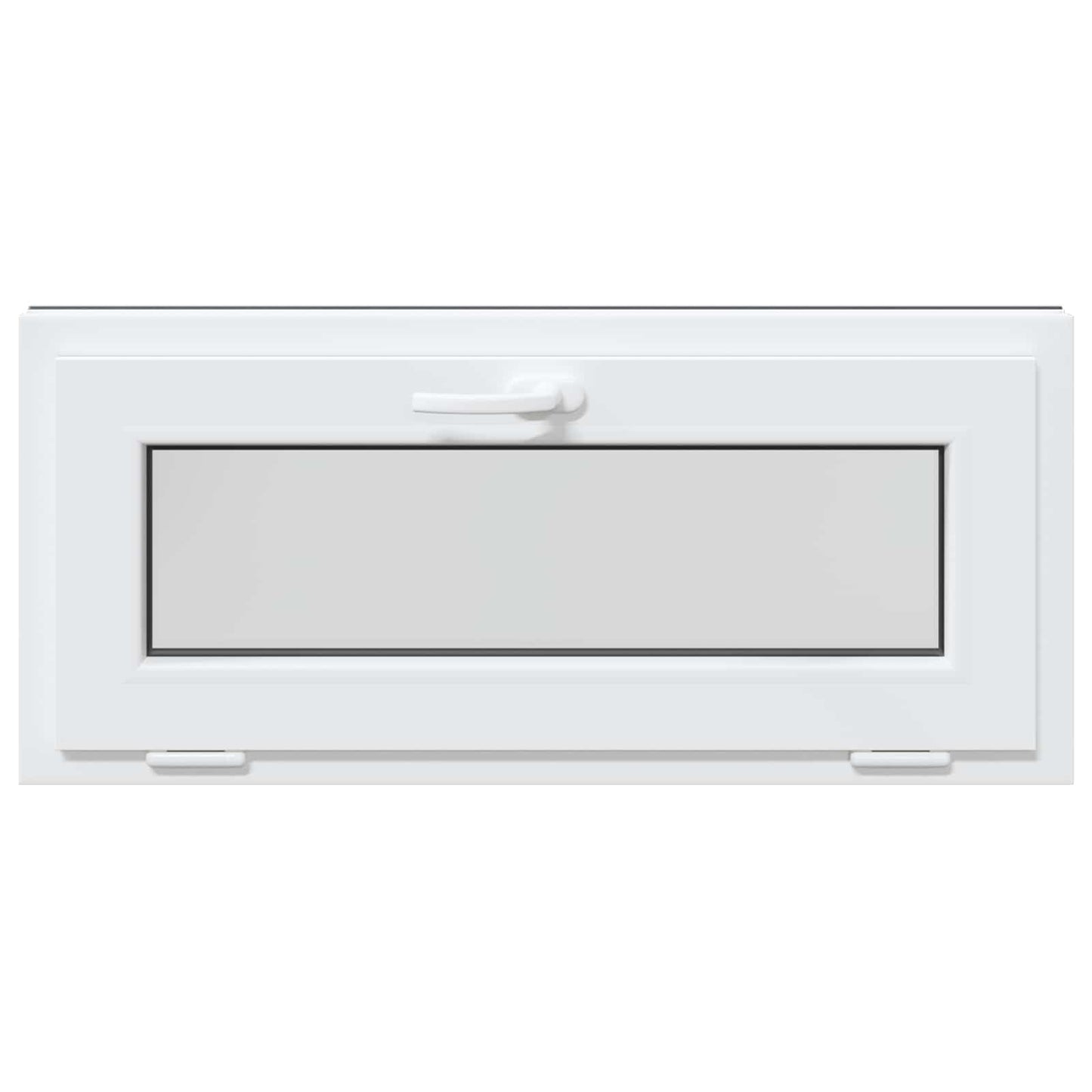 vidaXL Παράθυρο Κάτω Στρώματος RISOR 90 x 40 cm PVC και Γυαλί Ανθρακί