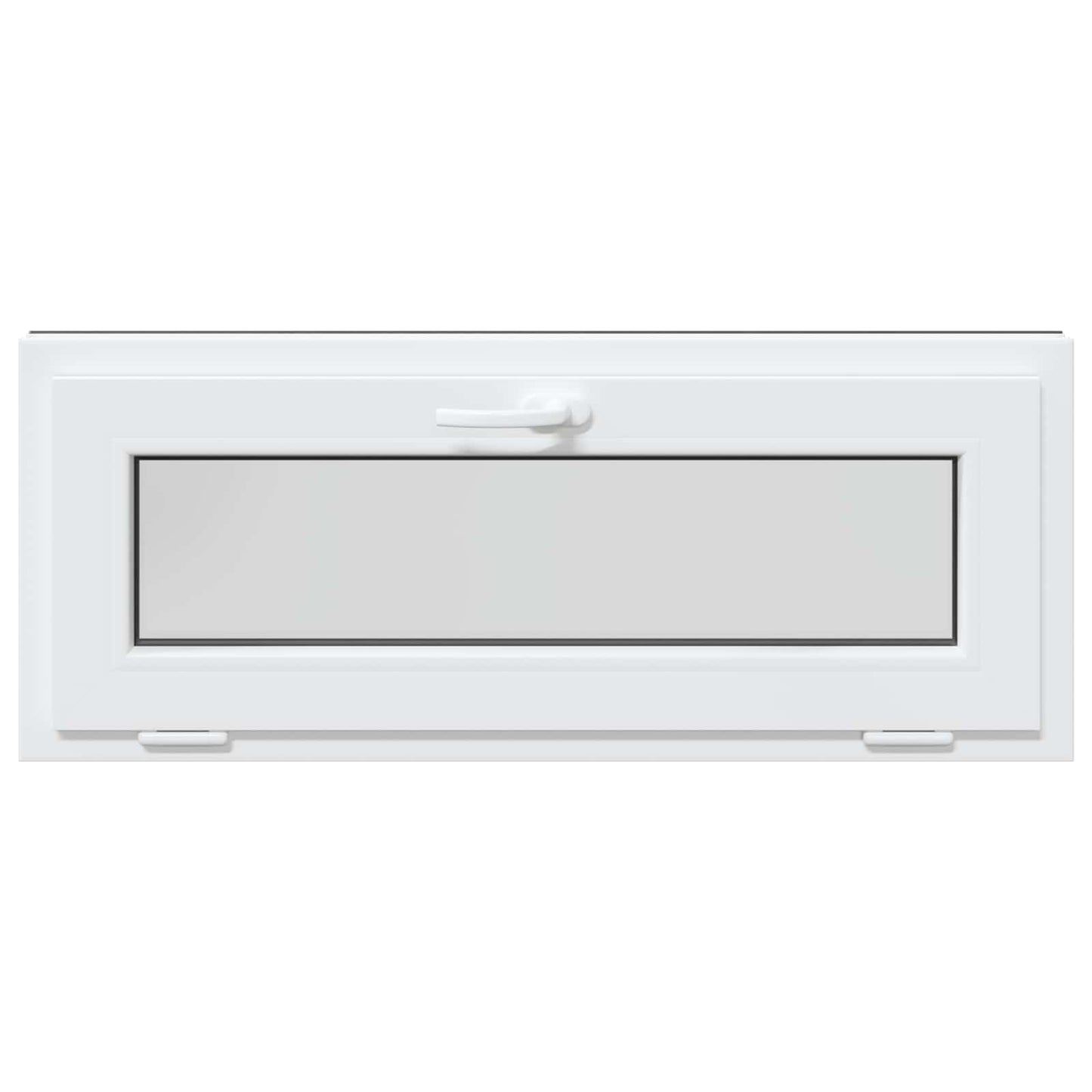vidaXL Παράθυρο Κάτω Στρώματος RISOR 100 x 40 cm PVC και Γυαλί Ανθρακί