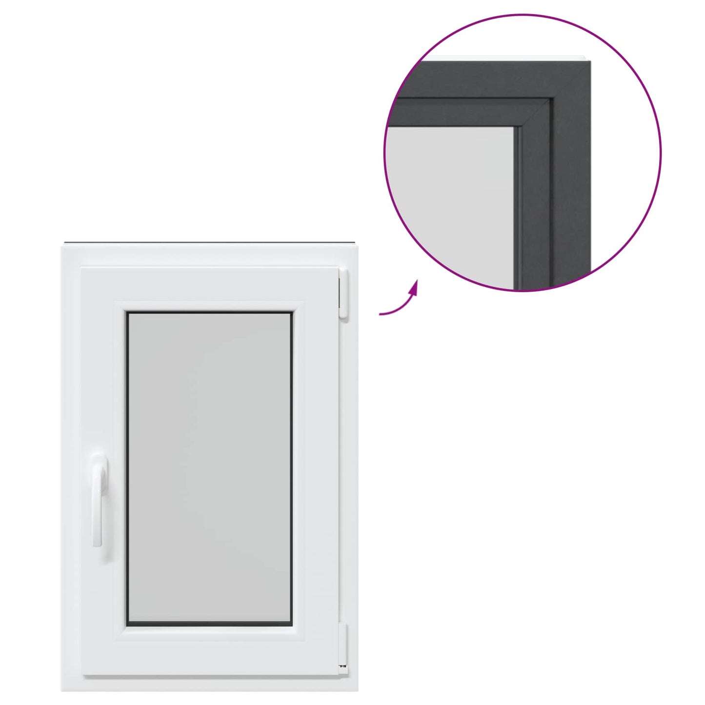 vidaXL Παράθυρο Υπογείου με Κλίση και Στροφή RISOR 50 x 75 cm