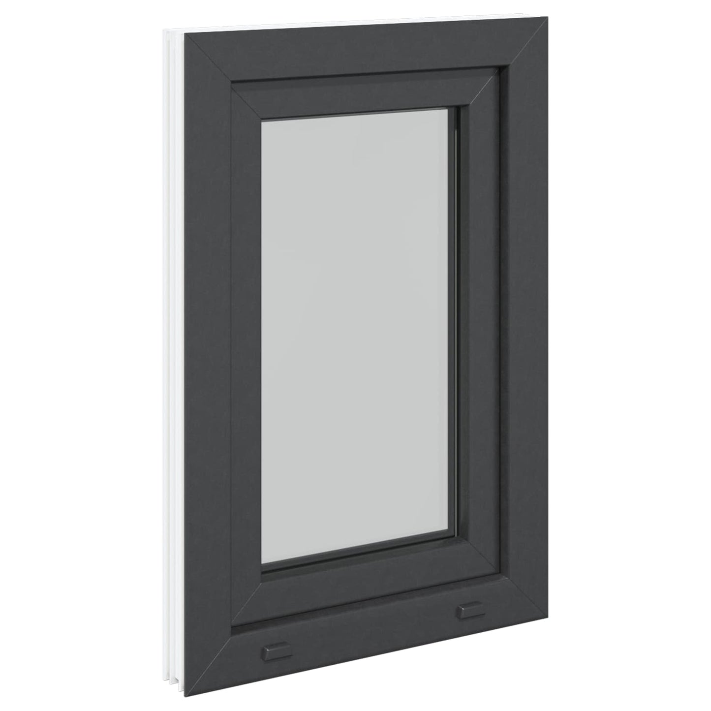 vidaXL Παράθυρο Κάτω Στρώματος RISOR 50 x 75 cm PVC και Γυαλί Ανθρακί