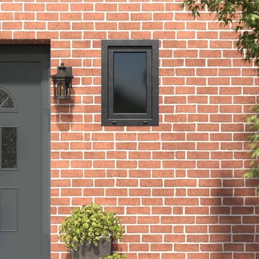 vidaXL Παράθυρο Κάτω Στρώματος RISOR 60 x 80 cm PVC και Γυαλί Ανθρακί