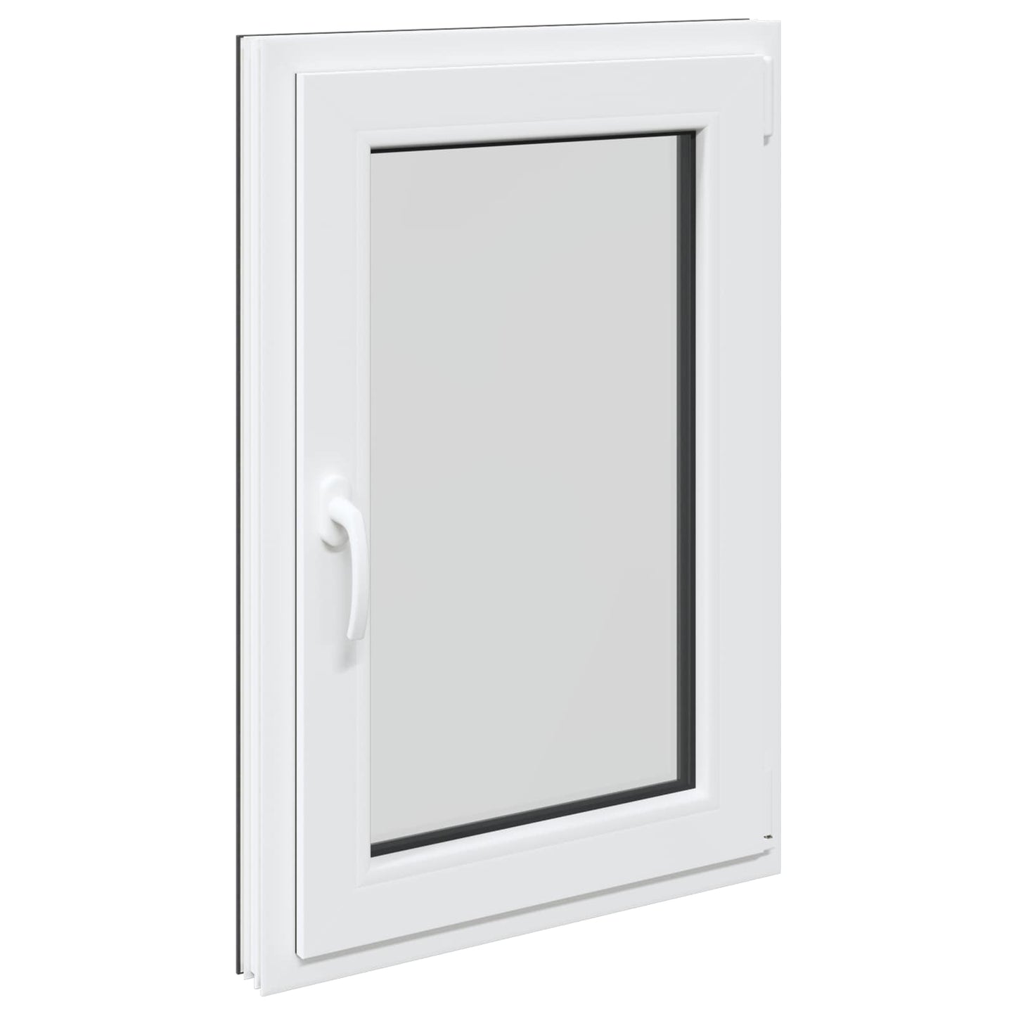 Παράθυρο Κάτω Στρώματος RISOR Ανθρακί 60 x 90 cm PVC και Γυαλί
