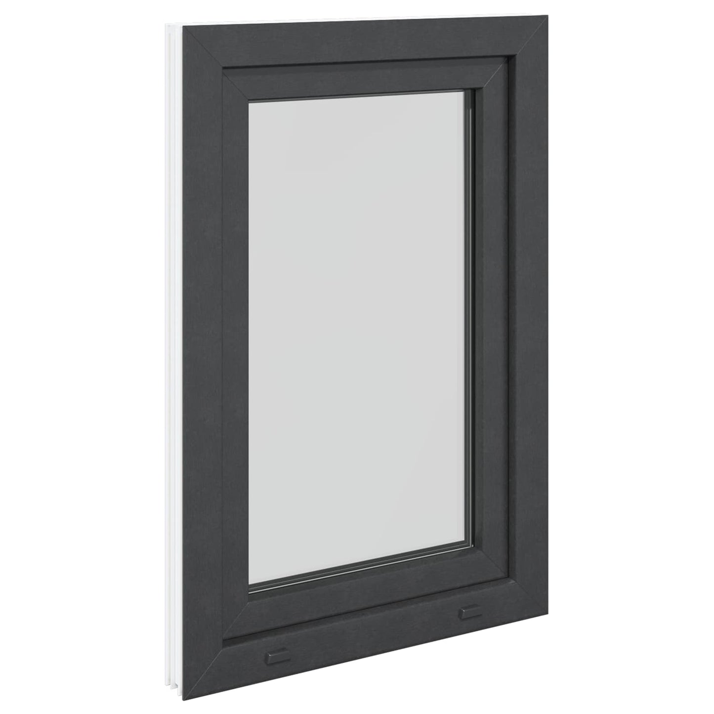Παράθυρο Κάτω Στρώματος RISOR Ανθρακί 60 x 100 cm PVC και Γυαλί