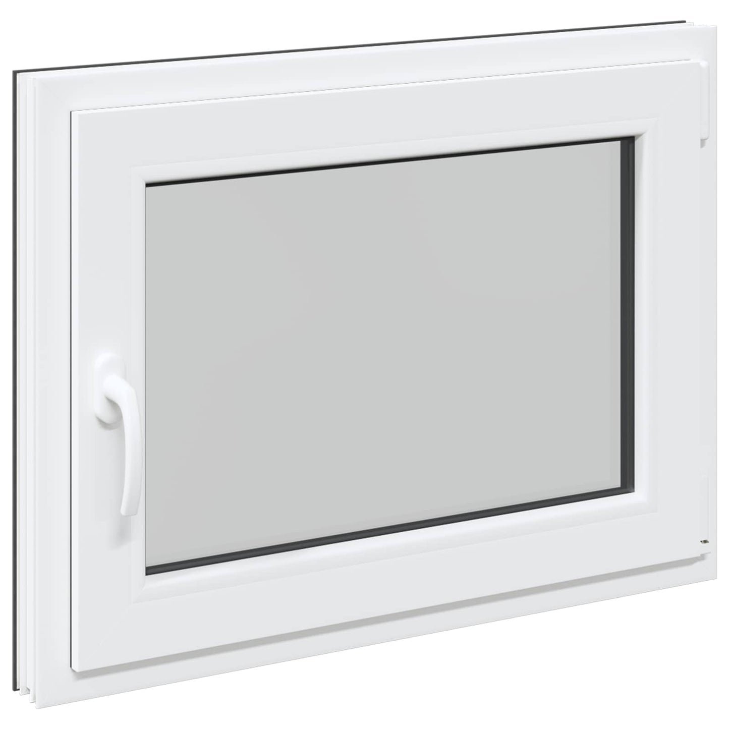 vidaXL Παράθυρο Κάτω Στρώματος RISOR 60 x 100 cm PVC και Γυαλί Ανθρακί