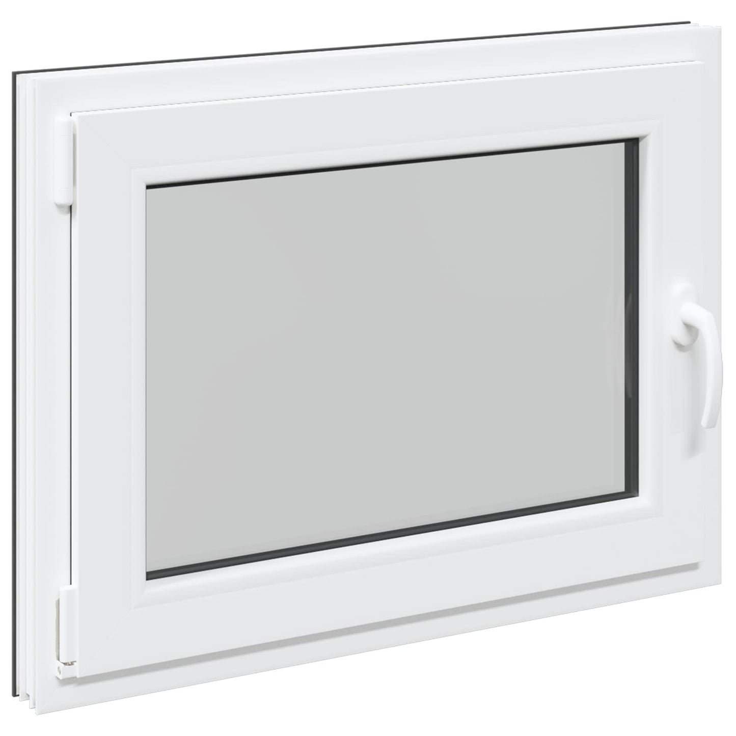 Παράθυρο Κάτω Στρώματος RISOR Ανθρακί 80 x 70 cm PVC και Γυαλί