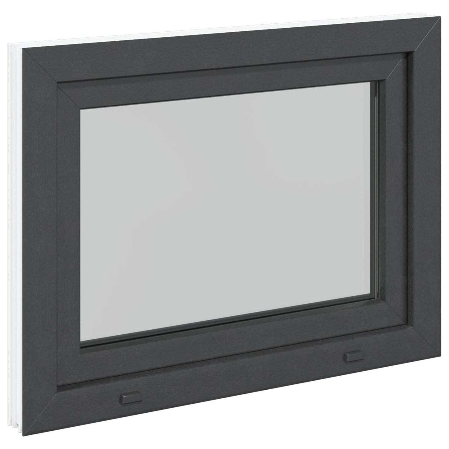Παράθυρο Κάτω Στρώματος RISOR Ανθρακί 80 x 70 cm PVC και Γυαλί