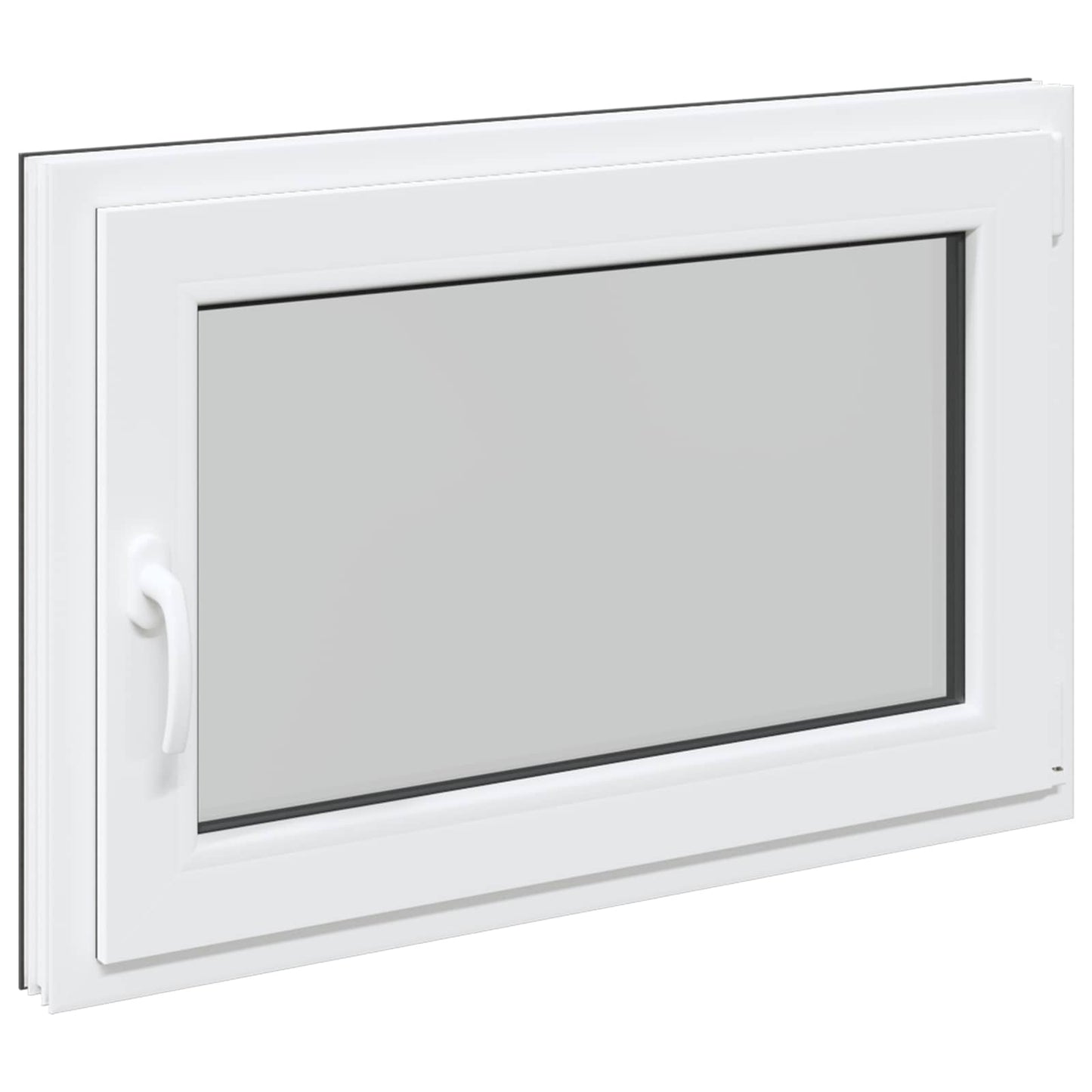 Παράθυρο Κάτω Στρώματος RISOR Ανθρακί 90 x 60 cm PVC και Γυαλί
