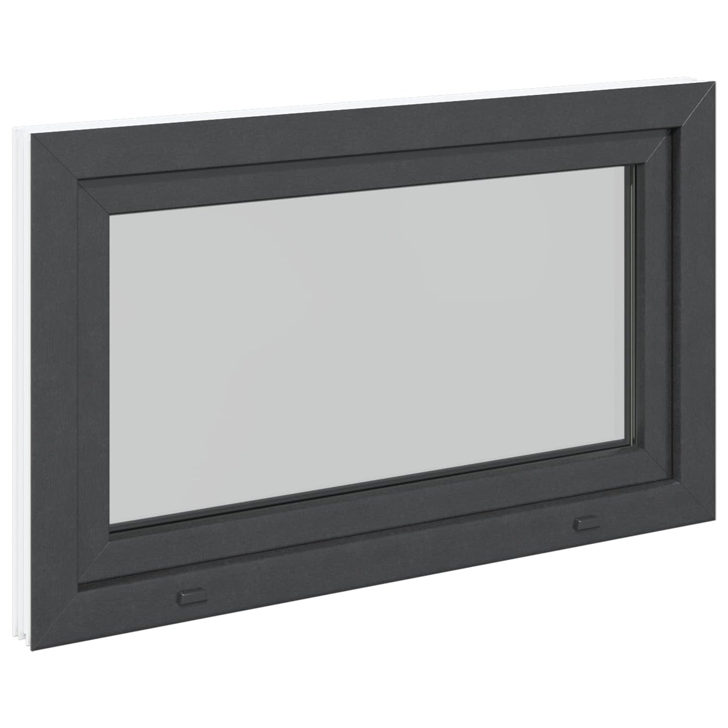 Παράθυρο Κάτω Στρώματος RISOR Ανθρακί 100 x 50 cm PVC και Γυαλί