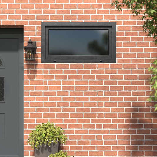 vidaXL Παράθυρο Κάτω Στρώματος RISOR 110 x 70 cm PVC και Γυαλί Ανθρακί