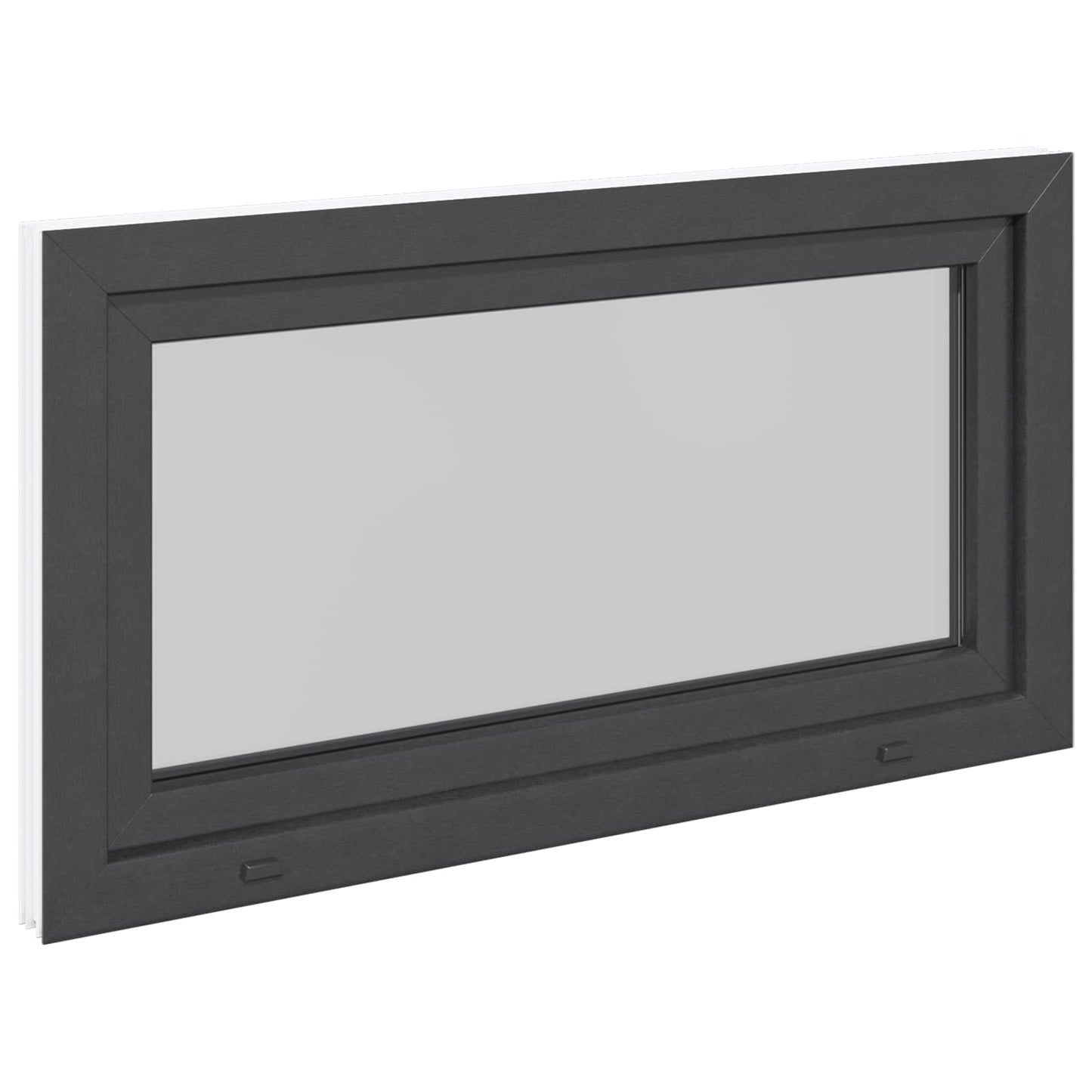vidaXL Παράθυρο Κάτω Στρώματος RISOR 110 x 70 cm PVC και Γυαλί Ανθρακί