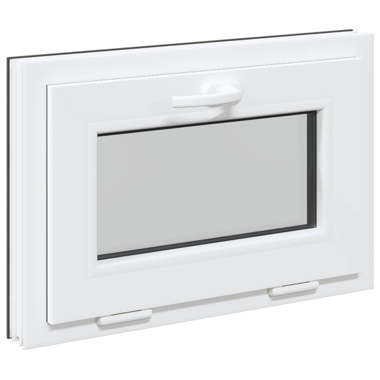 vidaXL Παράθυρο Κάτω Στρώματος RISOR 60 x 40 cm PVC και Γυαλί Ανθρακί