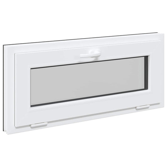 vidaXL Παράθυρο Κάτω Στρώματος RISOR 90 x 40 cm PVC και Γυαλί Ανθρακί