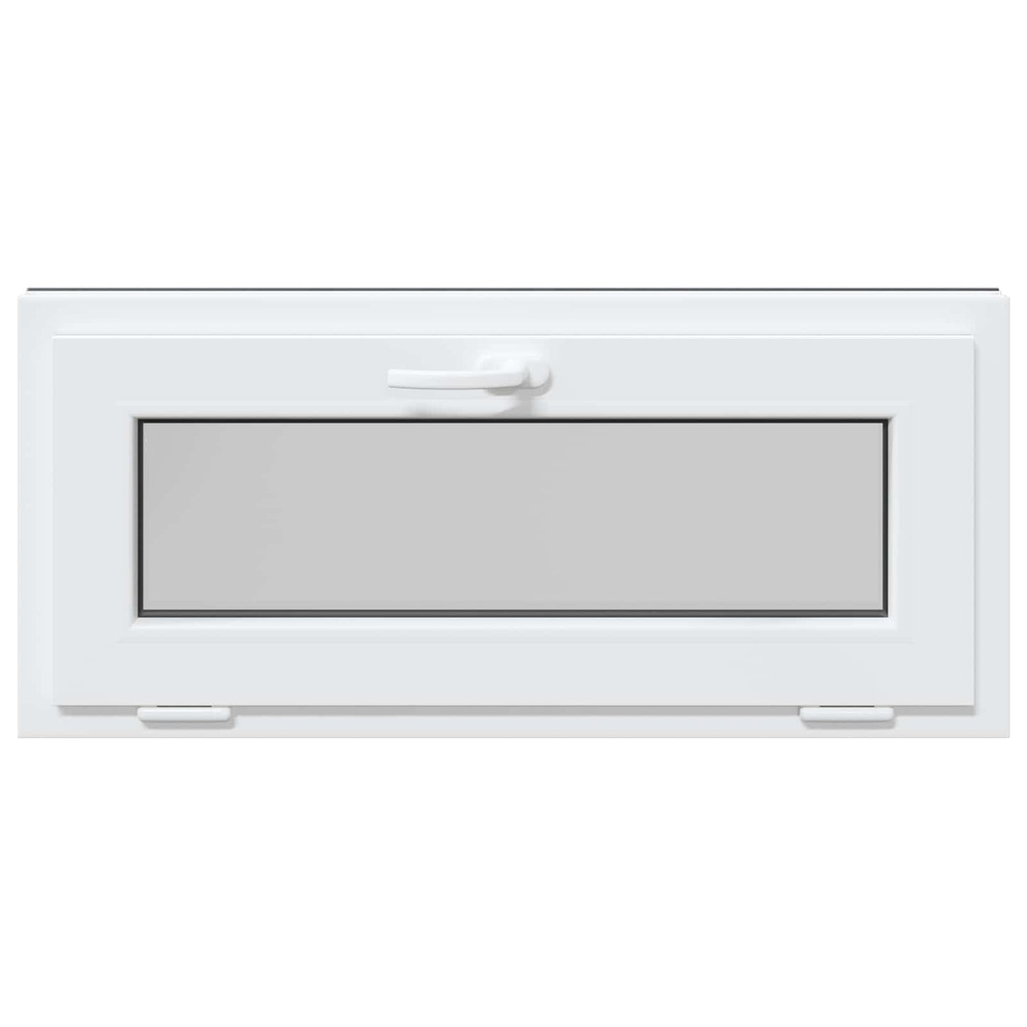 vidaXL Παράθυρο Κάτω Στρώματος RISOR 90 x 40 cm PVC και Γυαλί Ανθρακί
