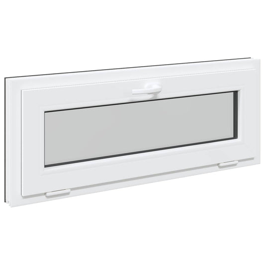 vidaXL Παράθυρο Κάτω Στρώματος RISOR 110 x 40 cm PVC και Γυαλί Ανθρακί