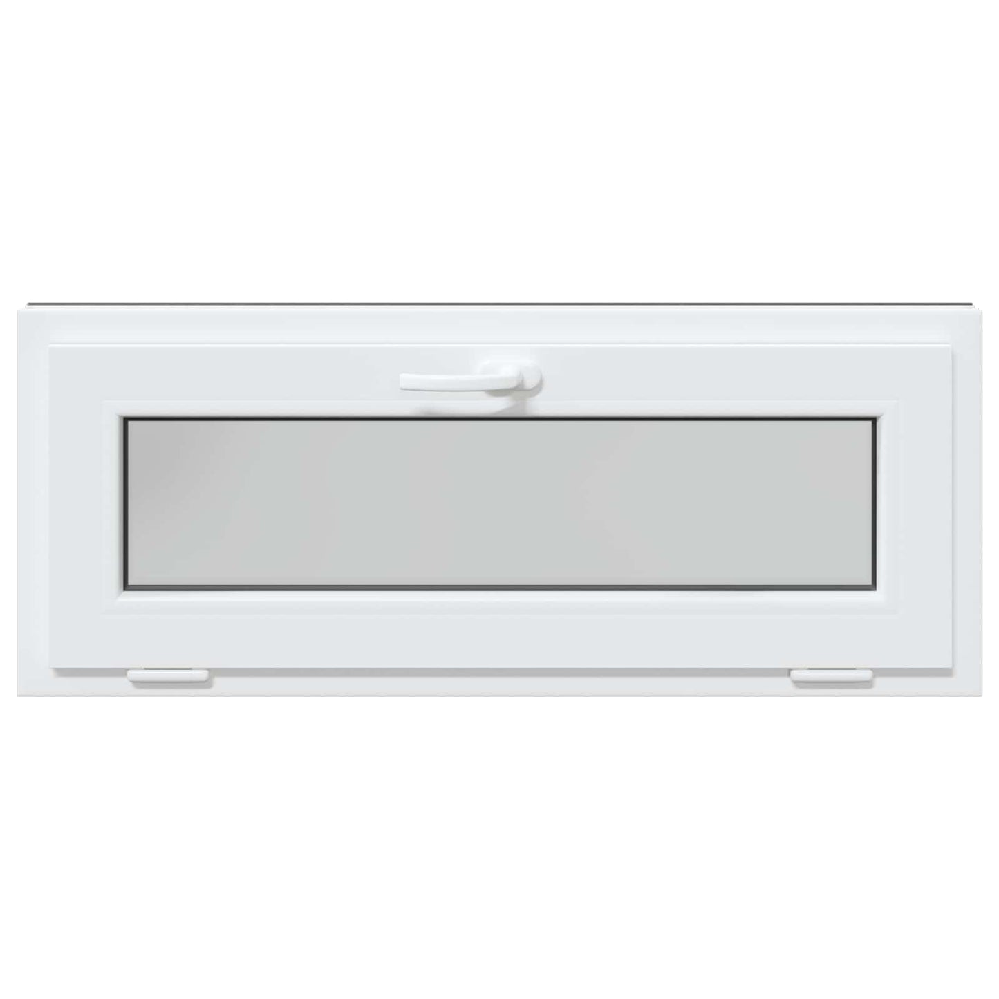 vidaXL Παράθυρο Κάτω Στρώματος RISOR 110 x 40 cm PVC και Γυαλί Ανθρακί