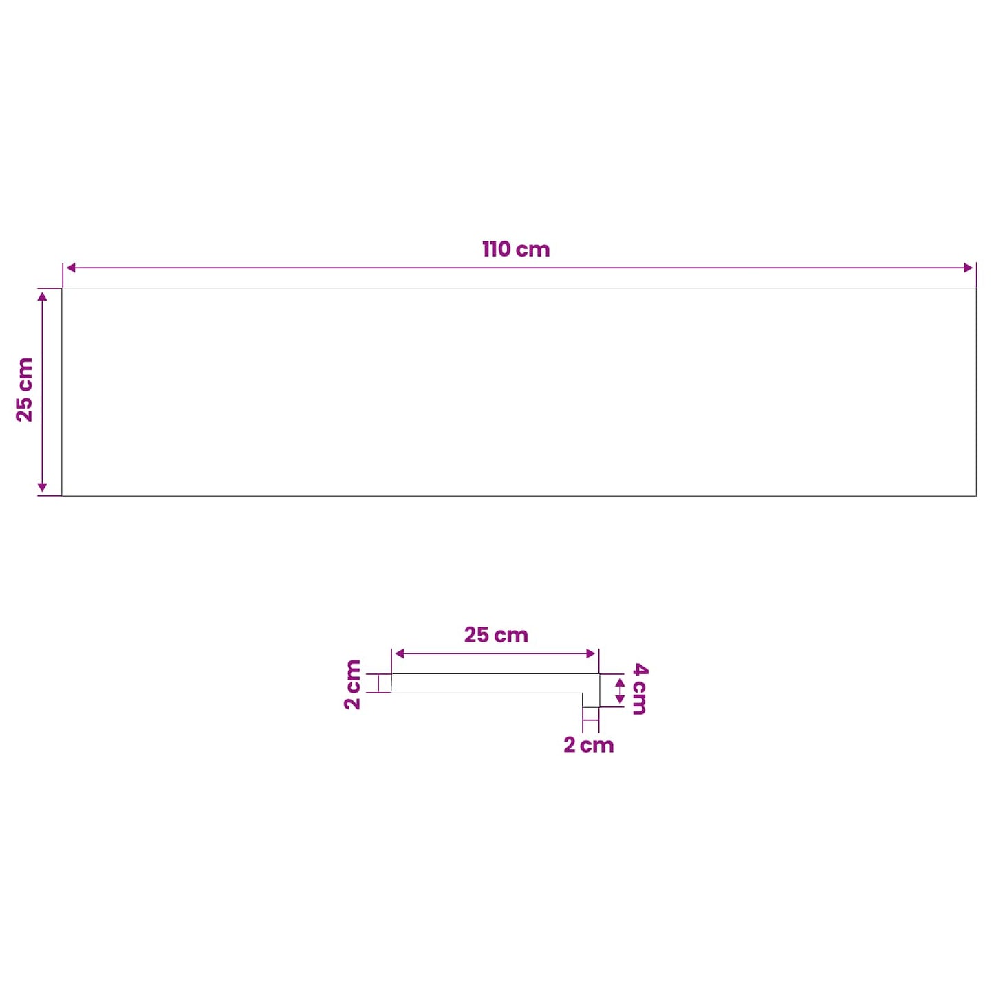 vidaXL Σκαλοπάτια 12 τεμ. 110 x 25 x 2 cm Μαύρο Στερεό ξύλο οξιάς