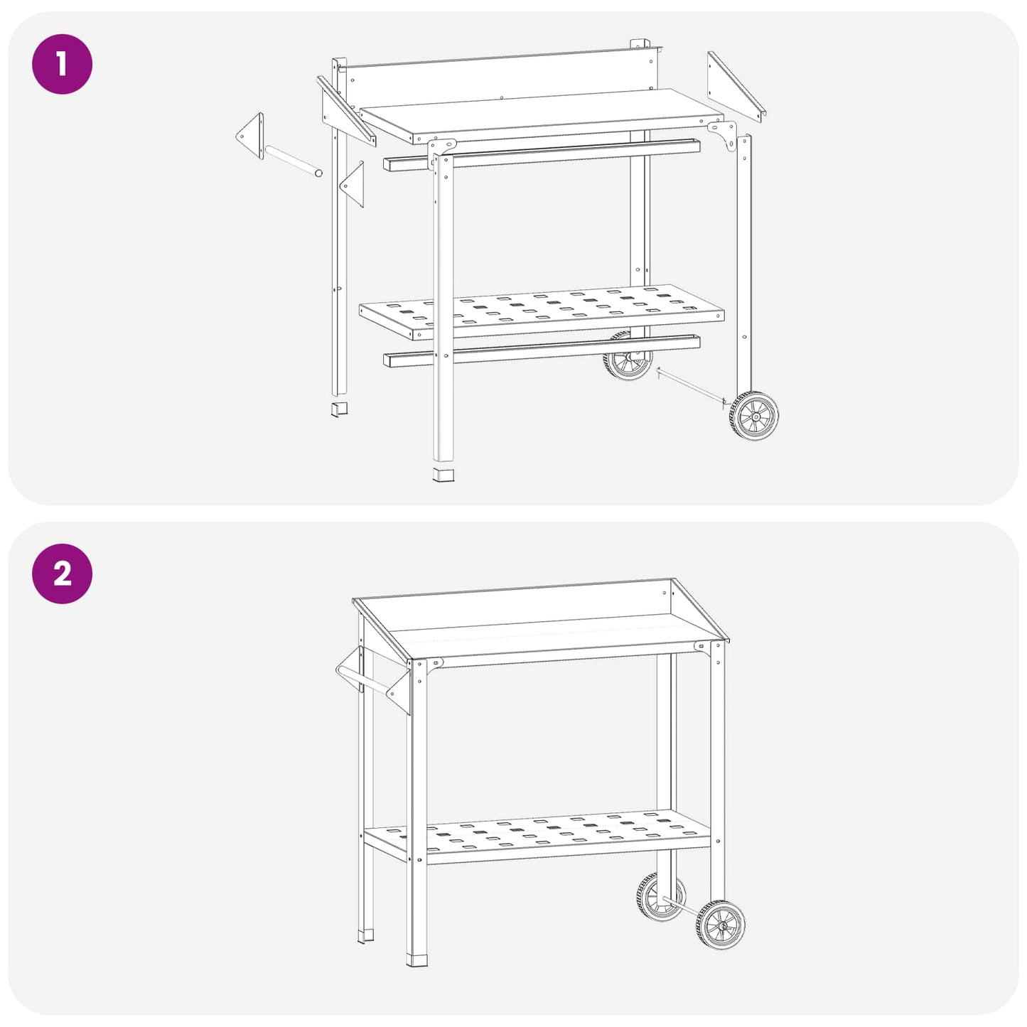 vidaXL Τραπέζι Φυτεύσεων με Ρόδες 96 x 50 x 89 εκ. Ανοξείδωτο Ατσάλι