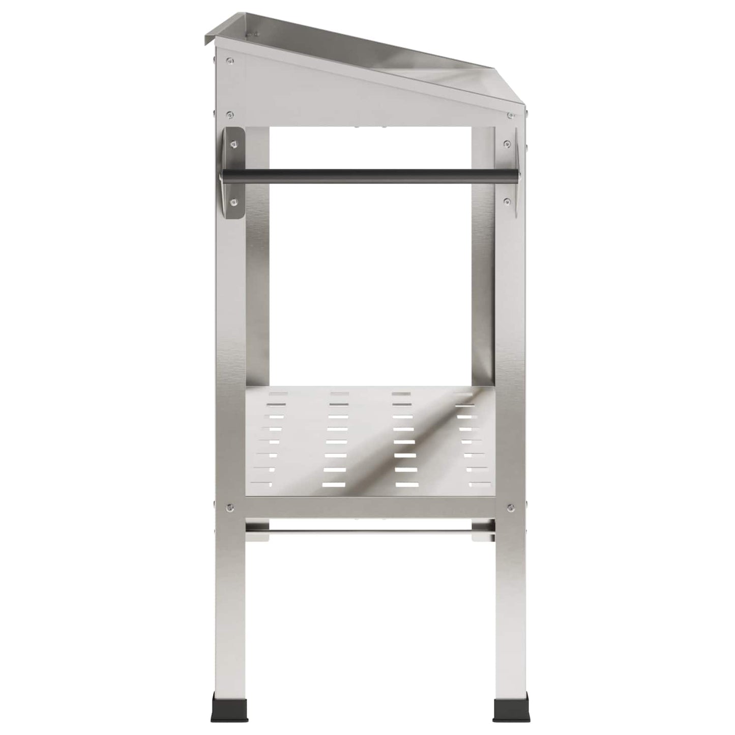 vidaXL Τραπέζι Φυτεύσεων με Ρόδες 96 x 50 x 89 εκ. Ανοξείδωτο Ατσάλι