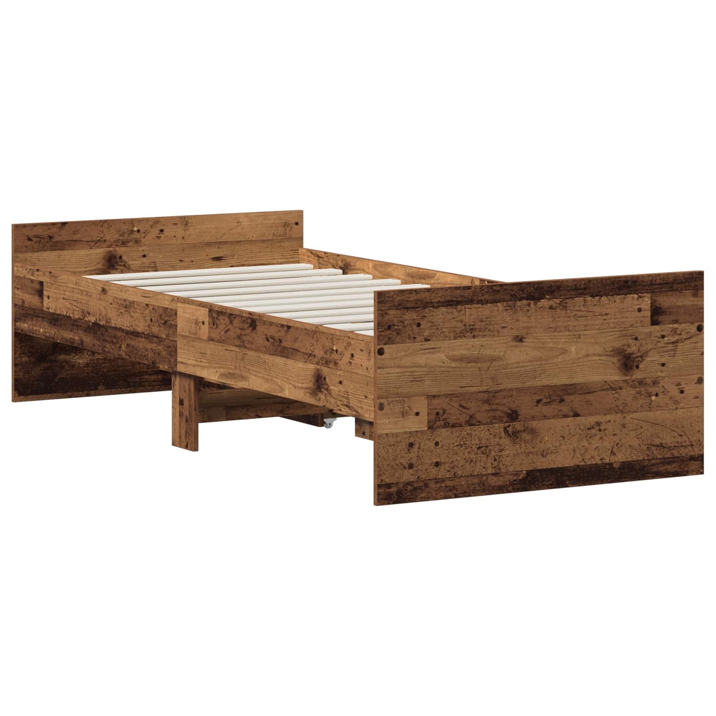 vidaXL Σκελετός Κρεβατιού Παλαιωμένο ξύλο 100 x 200 cm