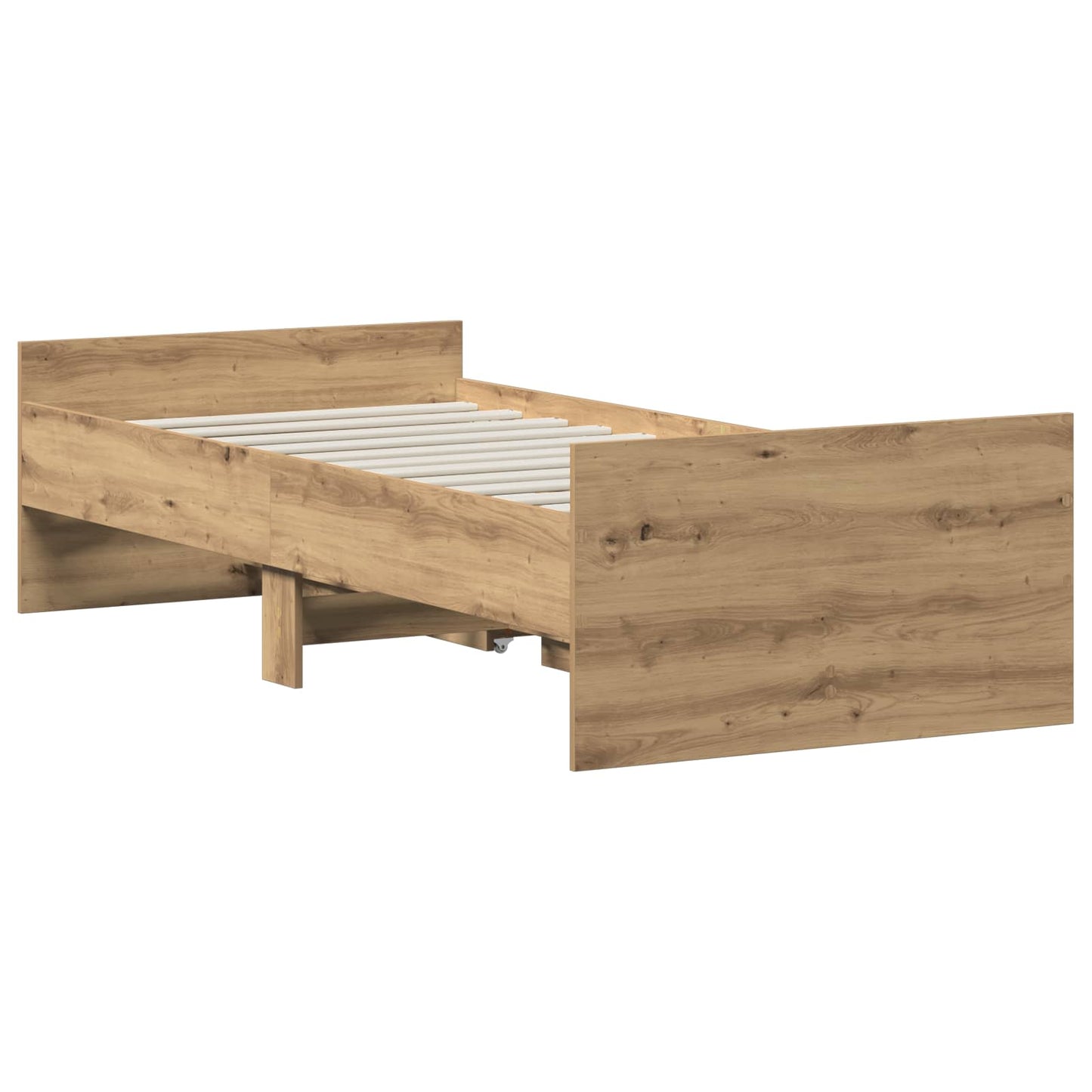 vidaXL Σκελετός Κρεβατιού Artisan Δρυς 100 x 200 cm Επεξεργασμένο Ξύλο