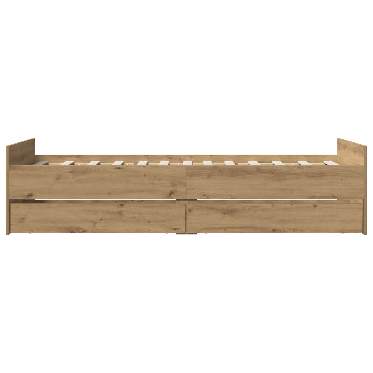 vidaXL Σκελετός Κρεβατιού Artisan Δρυς 100 x 200 cm Επεξεργασμένο Ξύλο