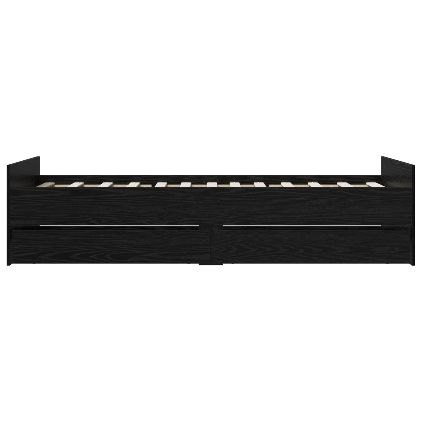 vidaXL Σκελετός Κρεβατιού Μαύρη Δρυς 100 x 200 cm Επεξεργασμένο Ξύλο