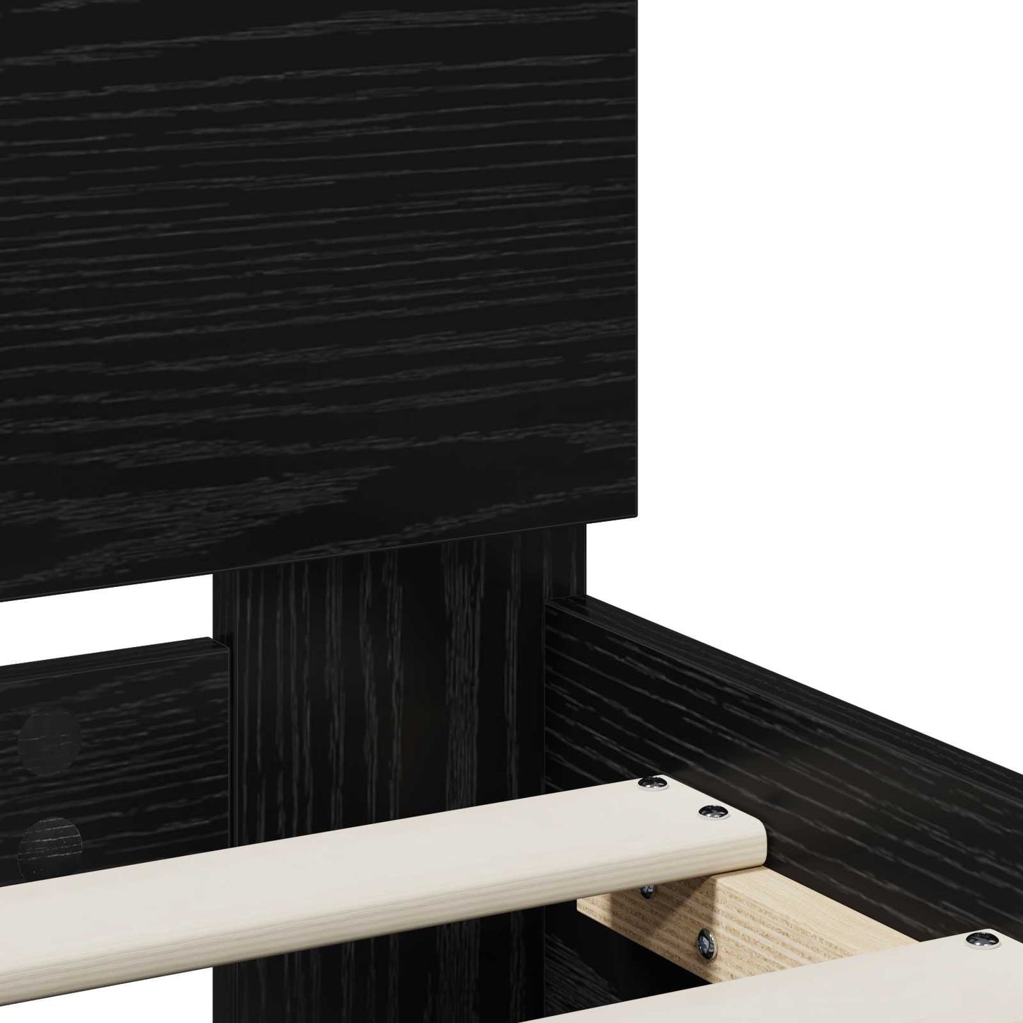 vidaXL Σκελετός Κρεβατιού Μαύρη Δρυς 140 x 190 cm Επεξεργασμένο ξύλο