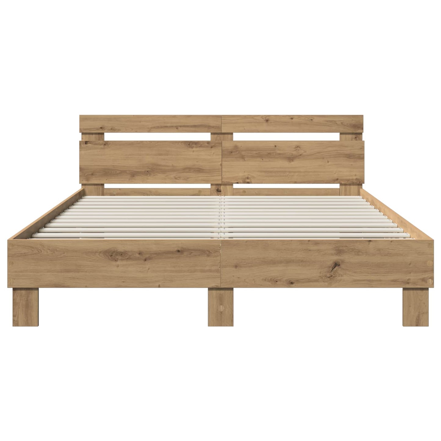 vidaXL Σκελετός Κρεβατιού Artisan Δρυς 135 x 190 cm Επεξεργασμένο ξύλο