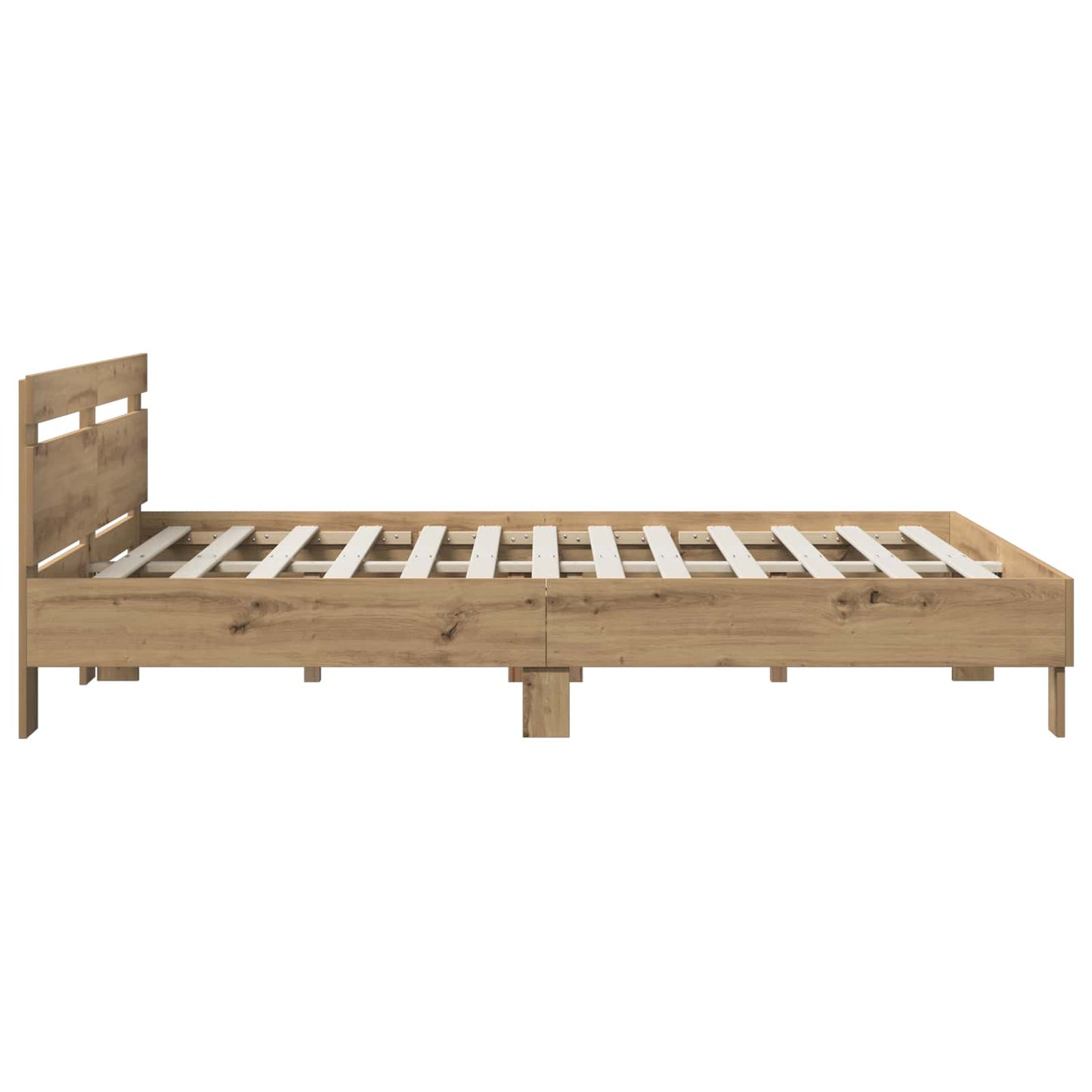 vidaXL Σκελετός Κρεβατιού Artisan Δρυς 135 x 190 cm Επεξεργασμένο ξύλο