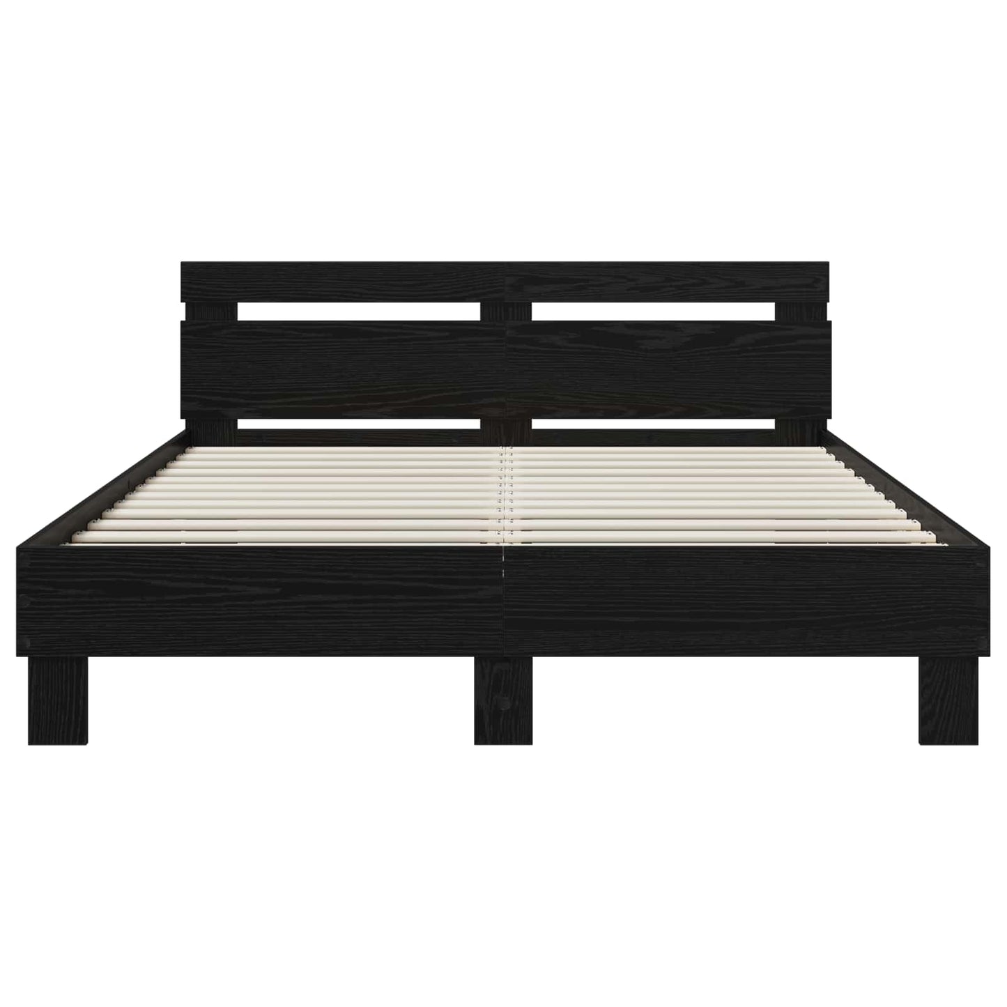 vidaXL Σκελετός Κρεβατιού Μαύρη Δρυς 120 x 190 cm Επεξεργασμένο ξύλο