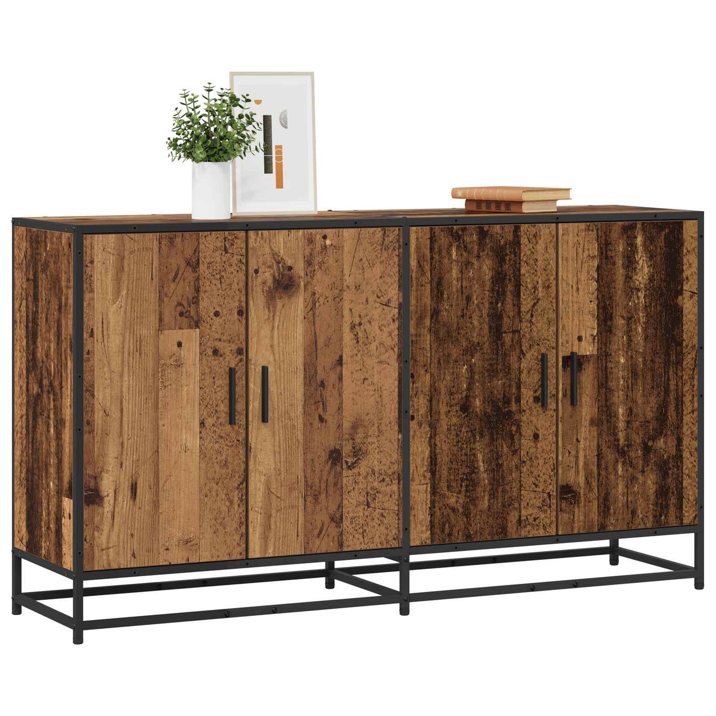 vidaXL Πλαϊνό γραφείο Παλαιωμένο ξύλο 134 x 35 x 76 εκ.