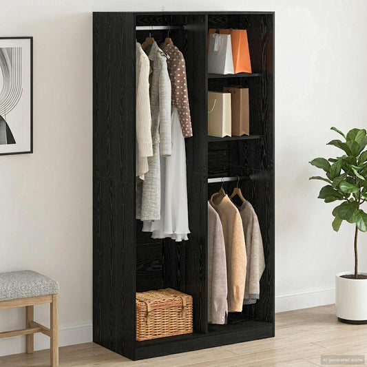 vidaXL Ντουλάπι Μαύρη δρυς 100 x 50 x 200 cm Επεξεργασμένο Ξύλο