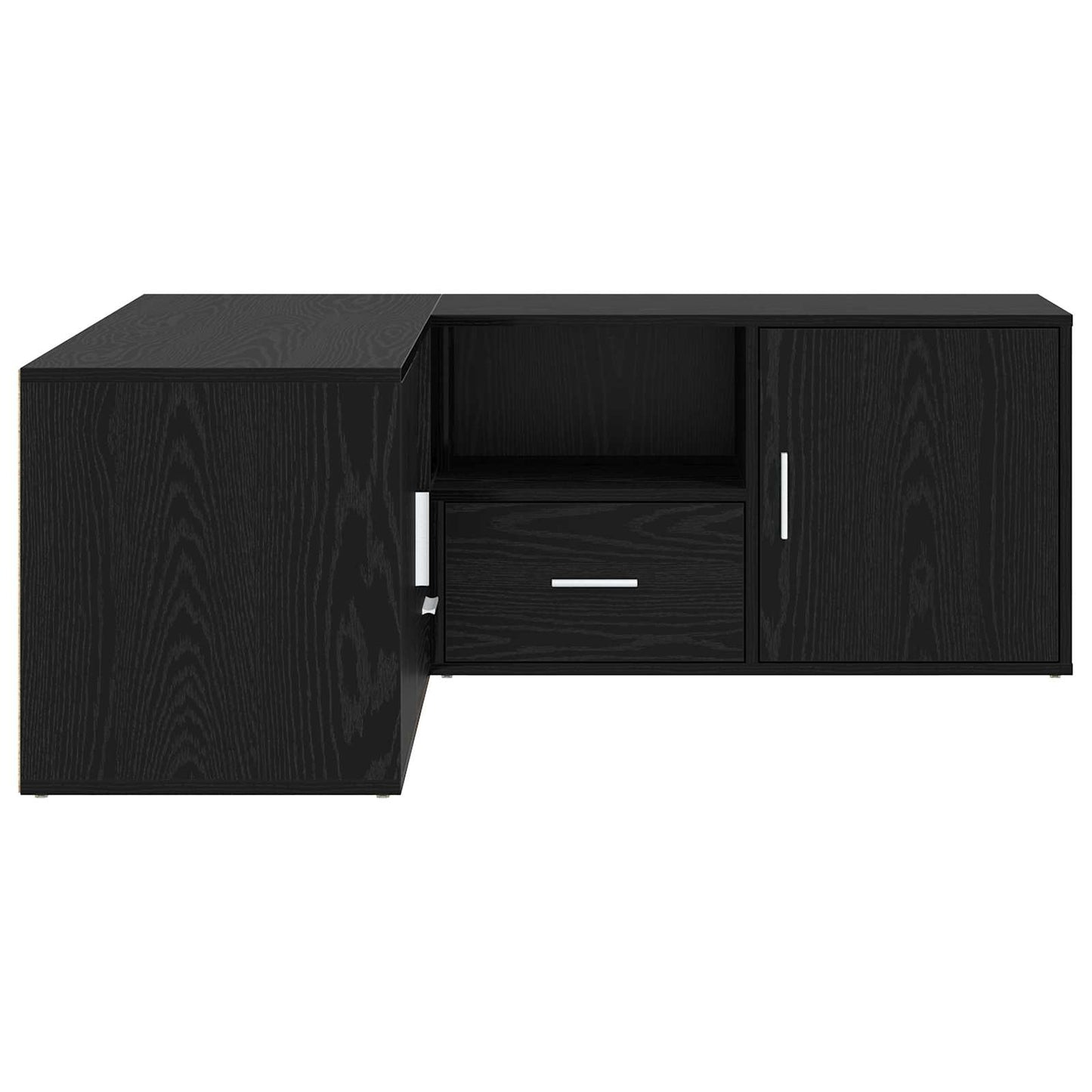 vidaXL Γωνιακό Ντουλάπι Μαύρη Δρυς 200 x 40 x 45 εκ Επεξεργασμένο Ξύλο