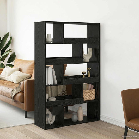 vidaXL Ράφι βιβλίων 100 x 33 x 156,5 εκ Επεξεργασμένο Ξύλο Μαύρη δρυς