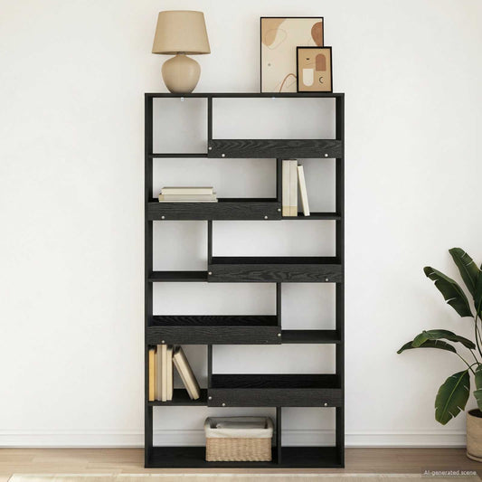 vidaXL Ράφι βιβλίων Μαύρη δρυς 100 x 33 x 156,5 εκ Επεξεργασμένο ξύλο
