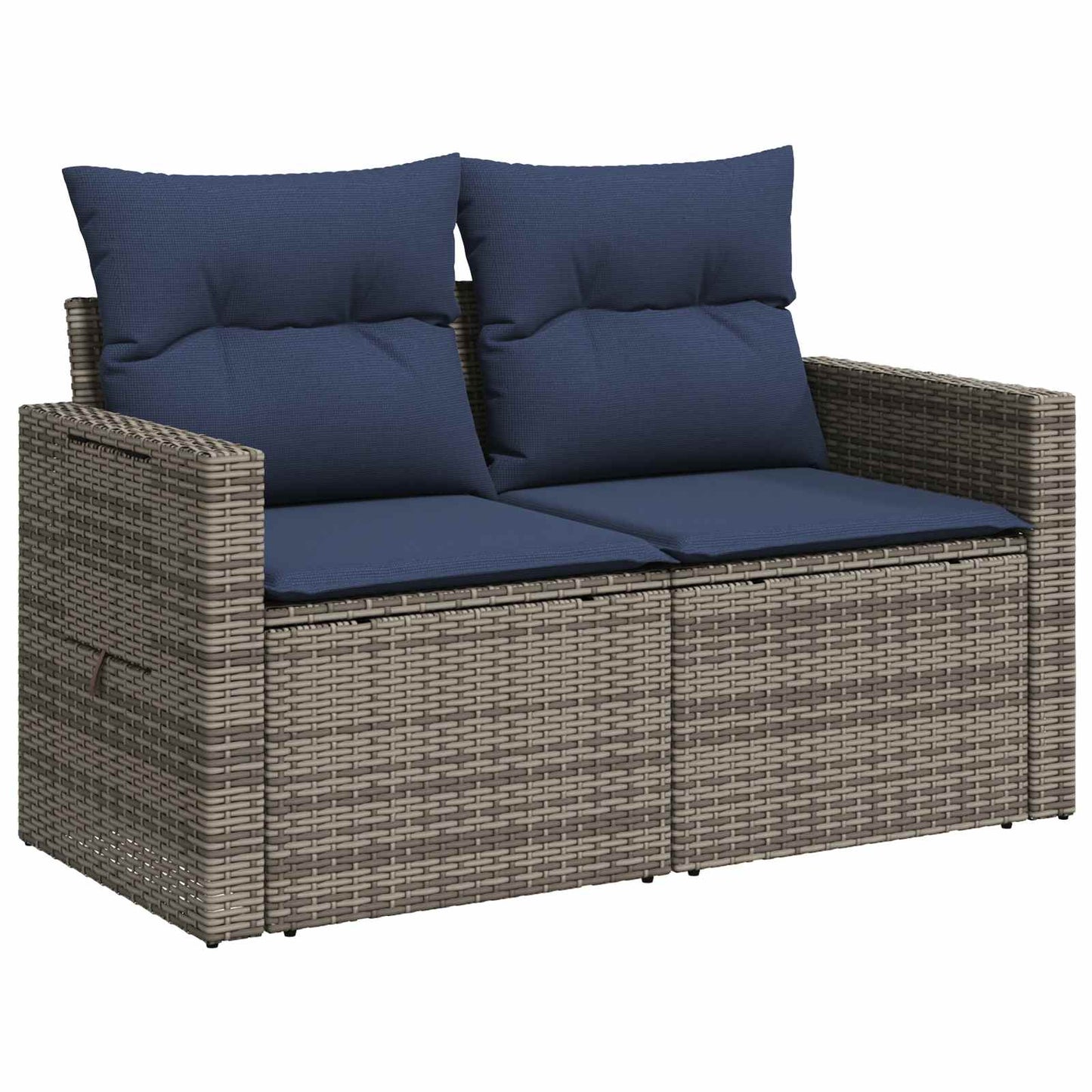 vidaXL Σετ Καναπέ 6 τμχ. Γκρι και Navy Blue Πολυ-ρακί και Χάλυβας