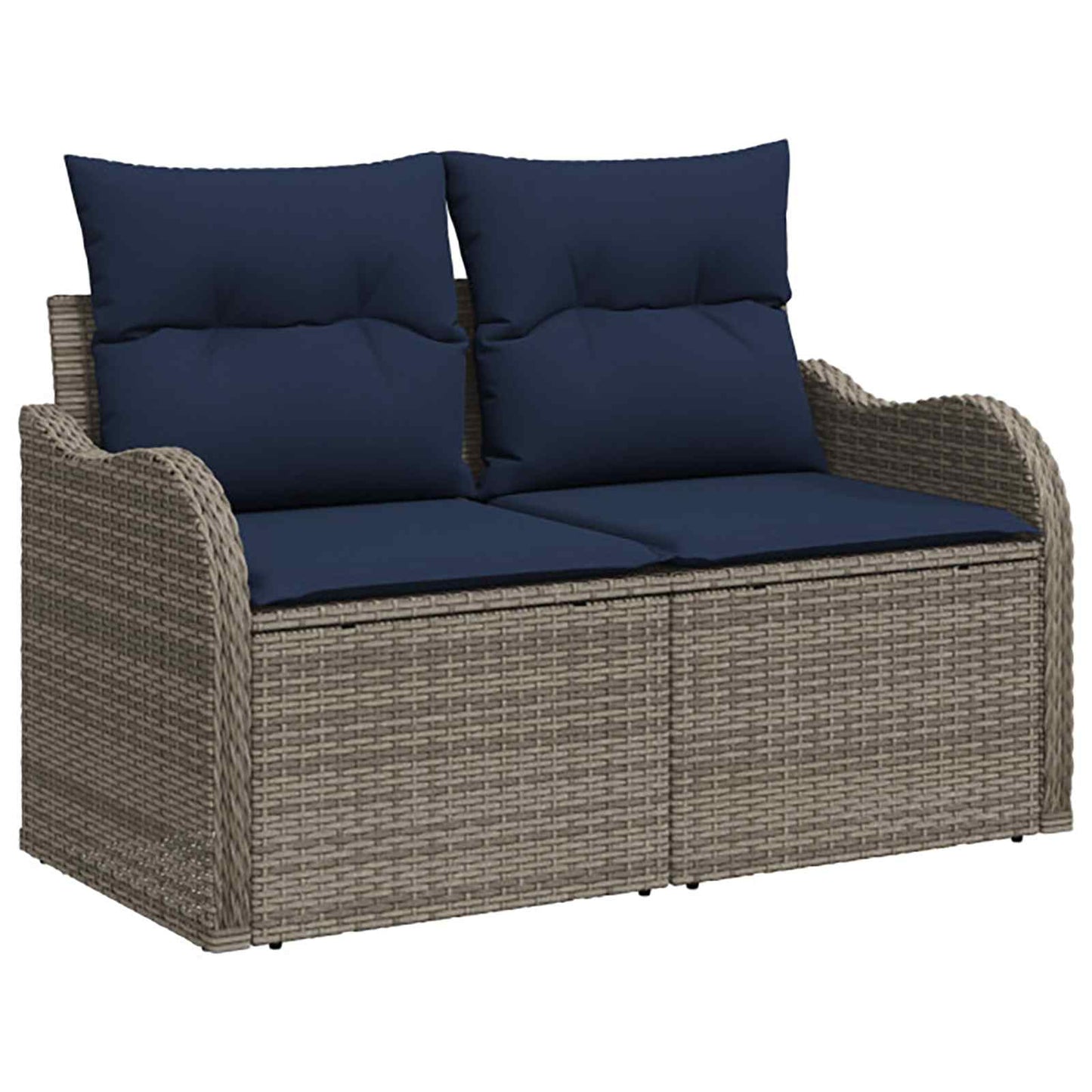 vidaXL Σετ Καναπέ 5 τμχ. Γκρι και Navy Blue Πολυ-ρακί και Χάλυβας