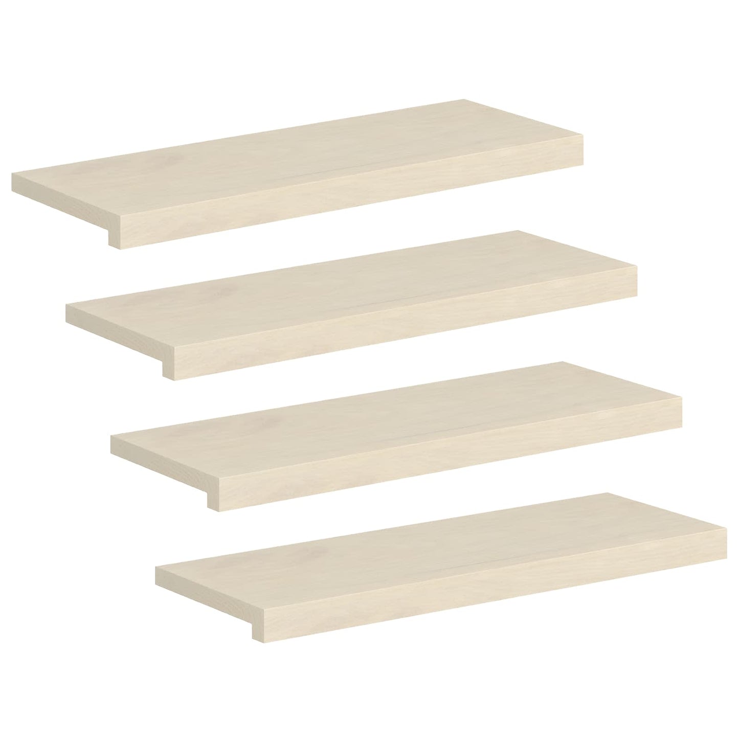 vidaXL Σκαλοπάτι 4 τεμ. 70 x 25 x 2 cm Λευκό Στερεό Ξύλο Δρυός