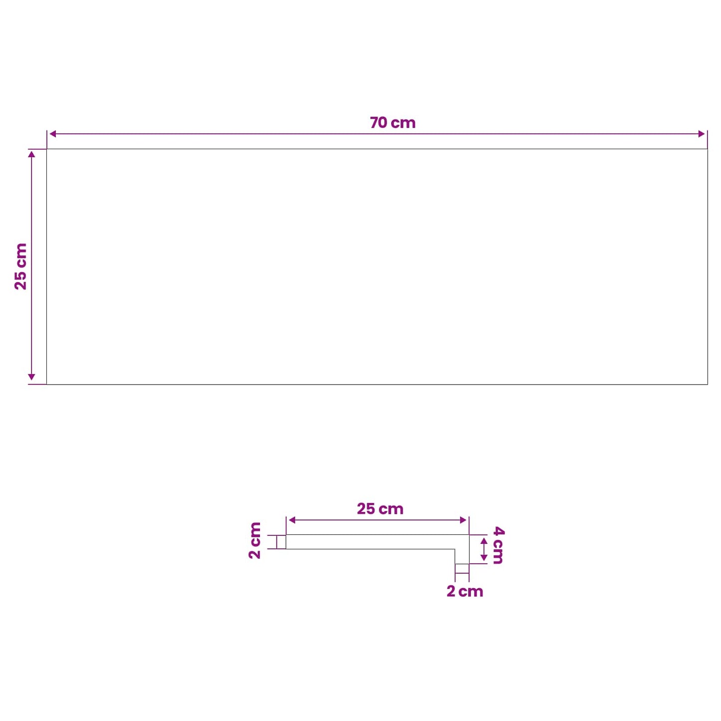vidaXL Σκαλοπάτι 4 τεμ. 70 x 25 x 2 cm Λευκό Στερεό Ξύλο Δρυός