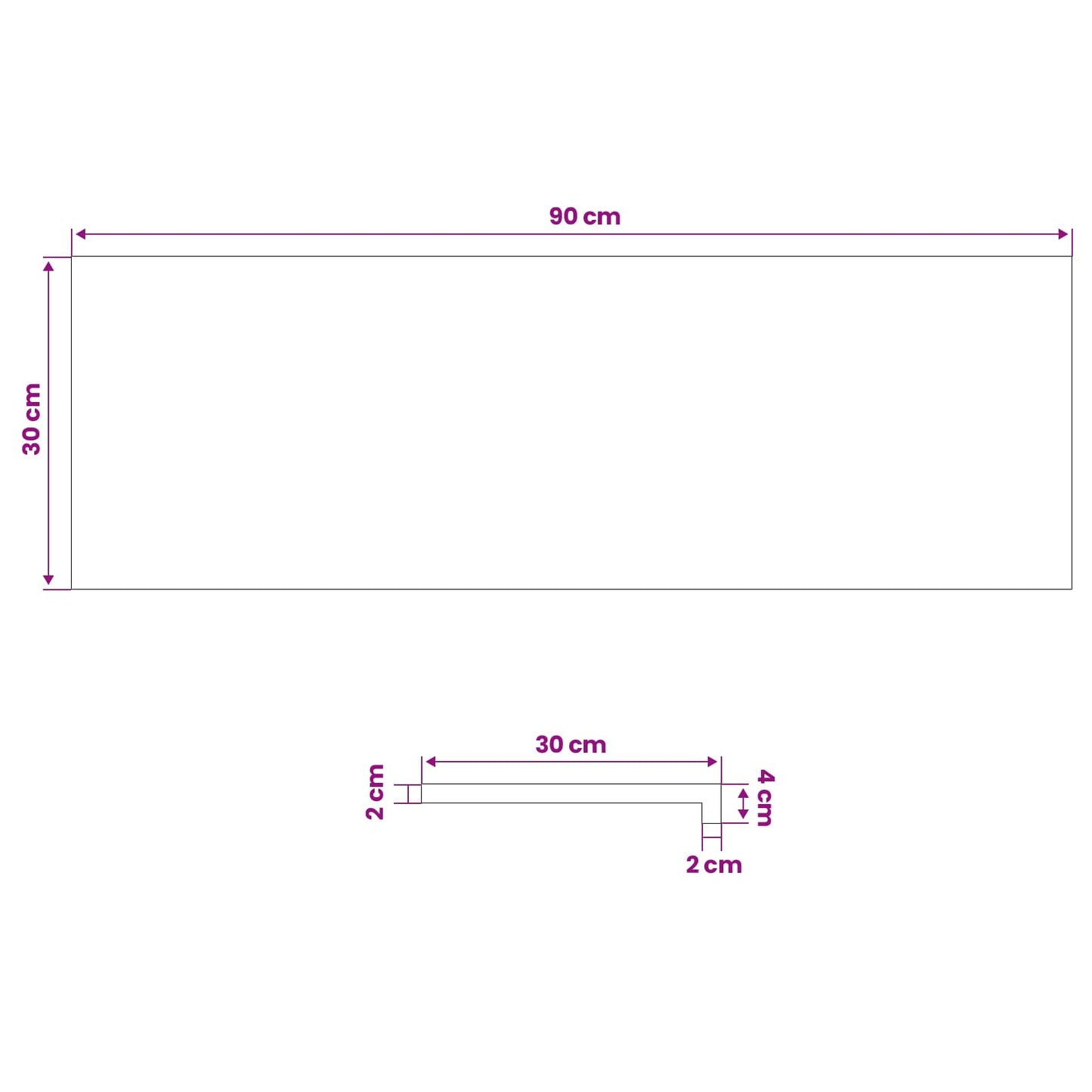 vidaXL Σκαλοπάτι 4 τεμ. 90 x 30 x 2 cm Λευκό Στερεό Ξύλο Δρυός