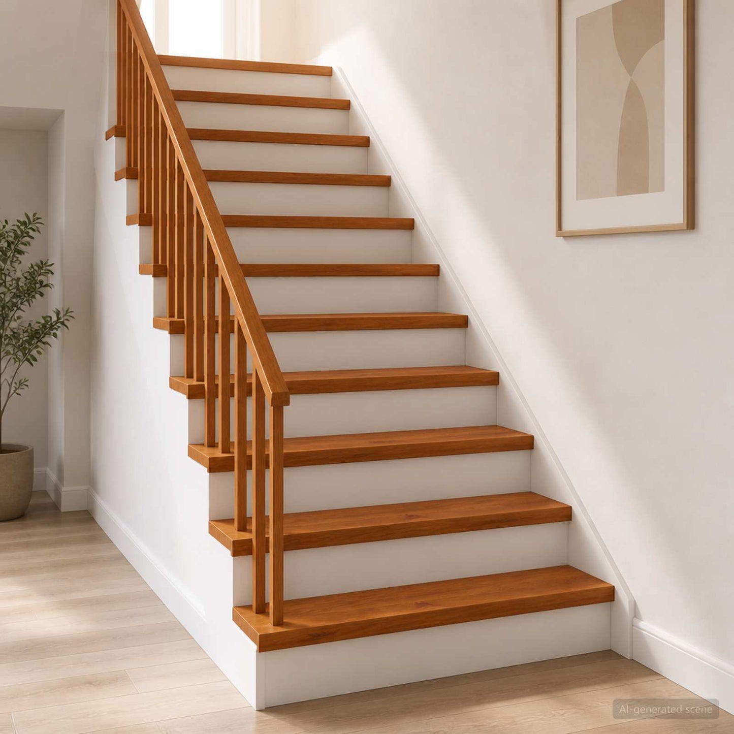 vidaXL Σκαλοπάτι 8 τεμ. 120 x 30 x 2 cm Καφέ Στερεό Ξύλο Δρυός