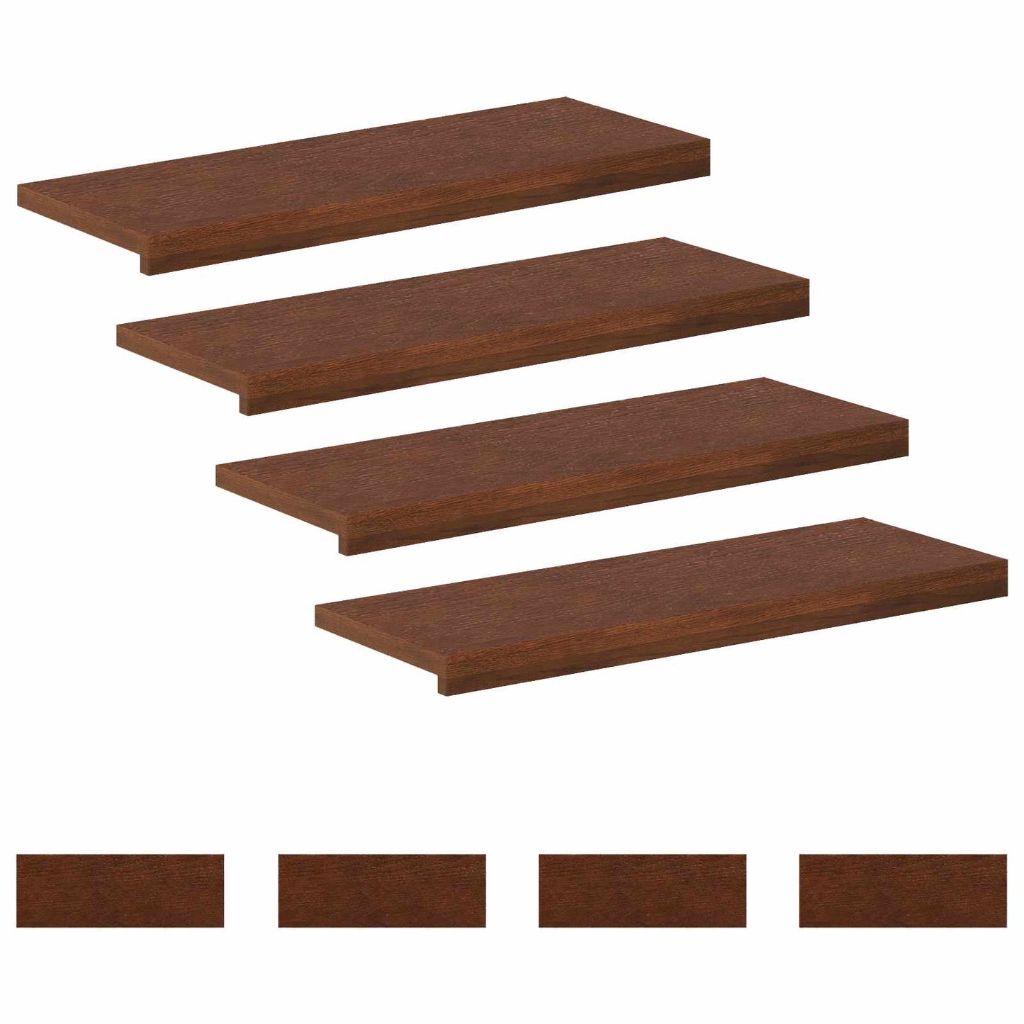 vidaXL Σκαλοπάτι 8 τεμ. 70 x 25 x 2 cm Σκούρο Καφέ Στερεό Ξύλο Δρυός