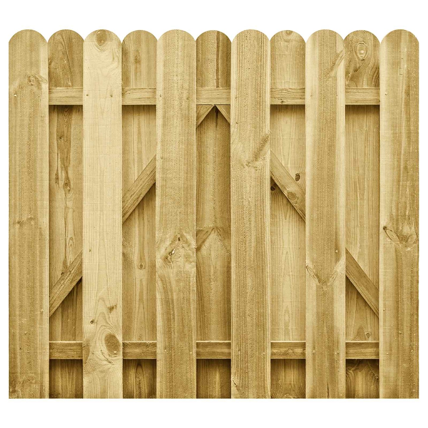 vidaXL Πύλη Κήπου 100 x 100 cm Μασίφ Ξύλο Πεύκου Πράσινο