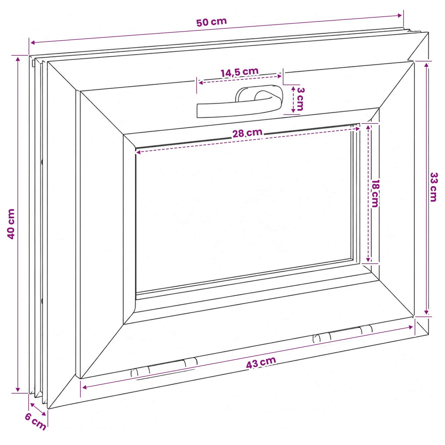 vidaXL Παράθυρο με Κλίση Υπόγειου RISOR 50 x 40 cm