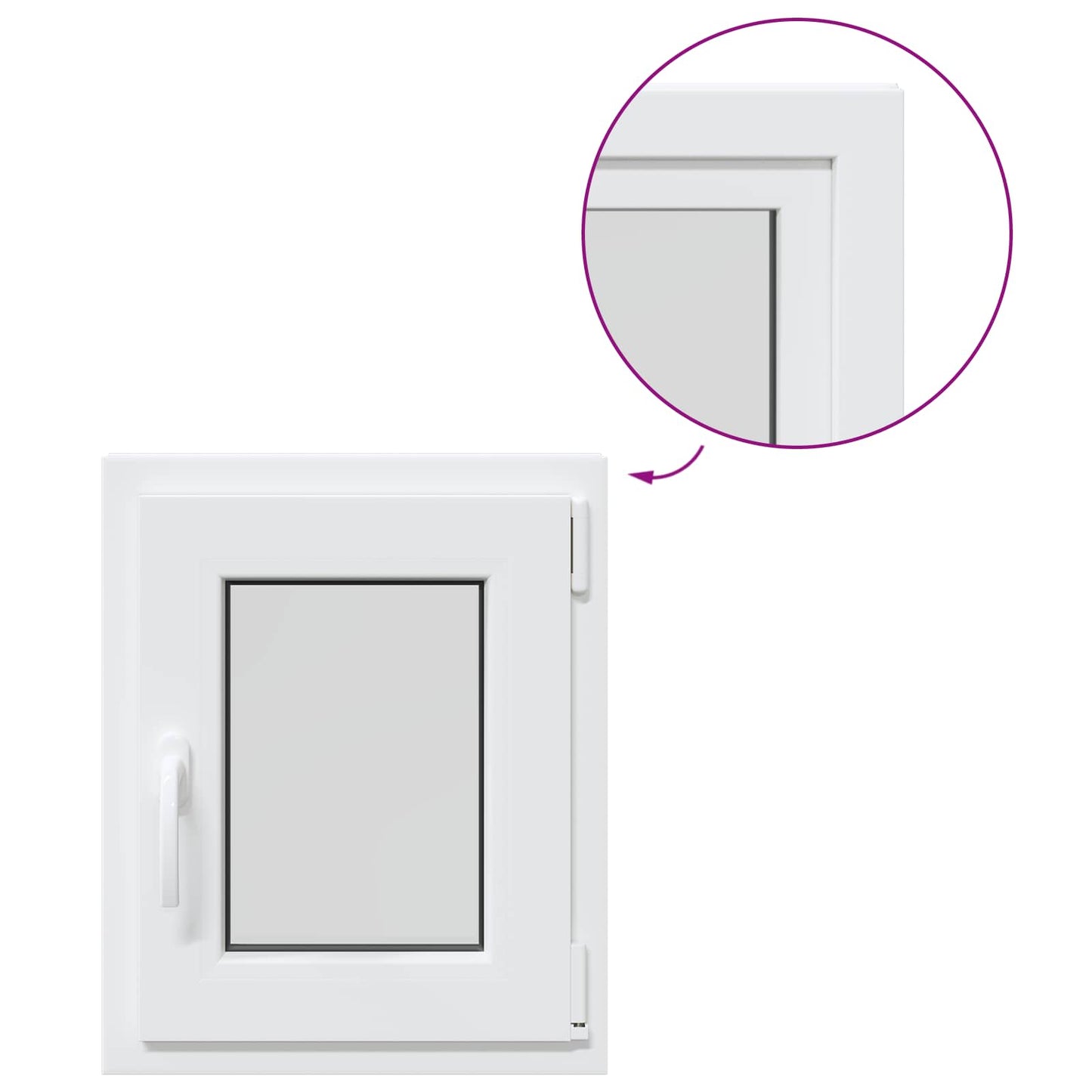 vidaXL Παράθυρο Κάτω Στρώματος RISOR 40 x 55 cm PVC και Γυαλί