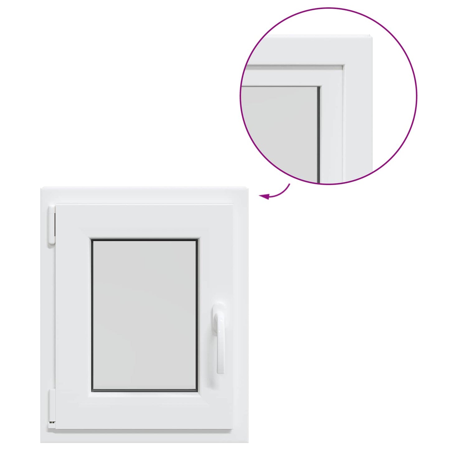 vidaXL Παράθυρο Κάτω Στρώματος RISOR 40 x 55 cm PVC και Γυαλί