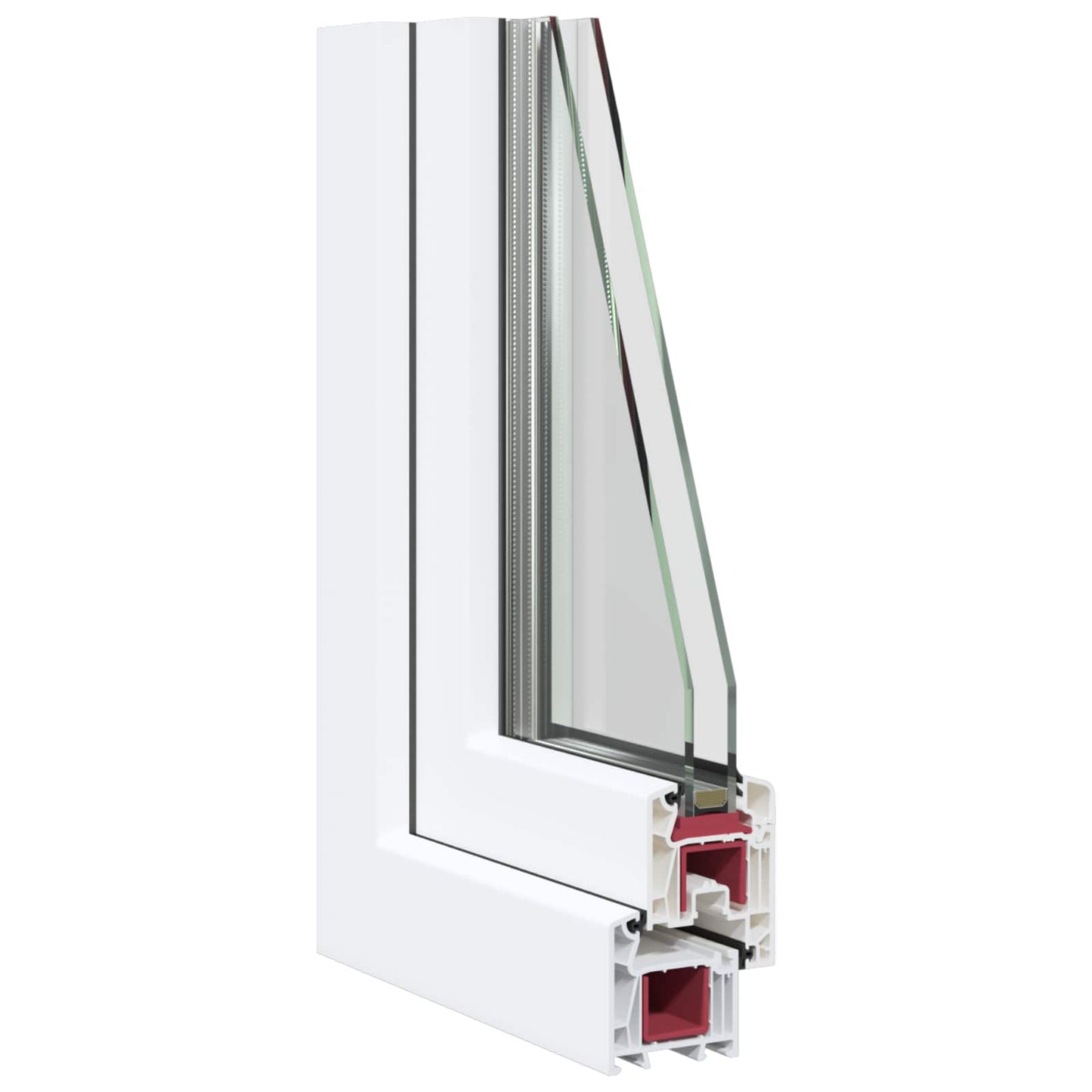 vidaXL Παράθυρο Κάτω Στρώματος RISOR 50 x 55 εκ PVC και Γυαλί